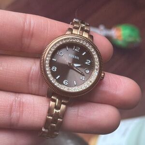 COPY - Fossil Rose Gold-Tone Watch like new! Womens!